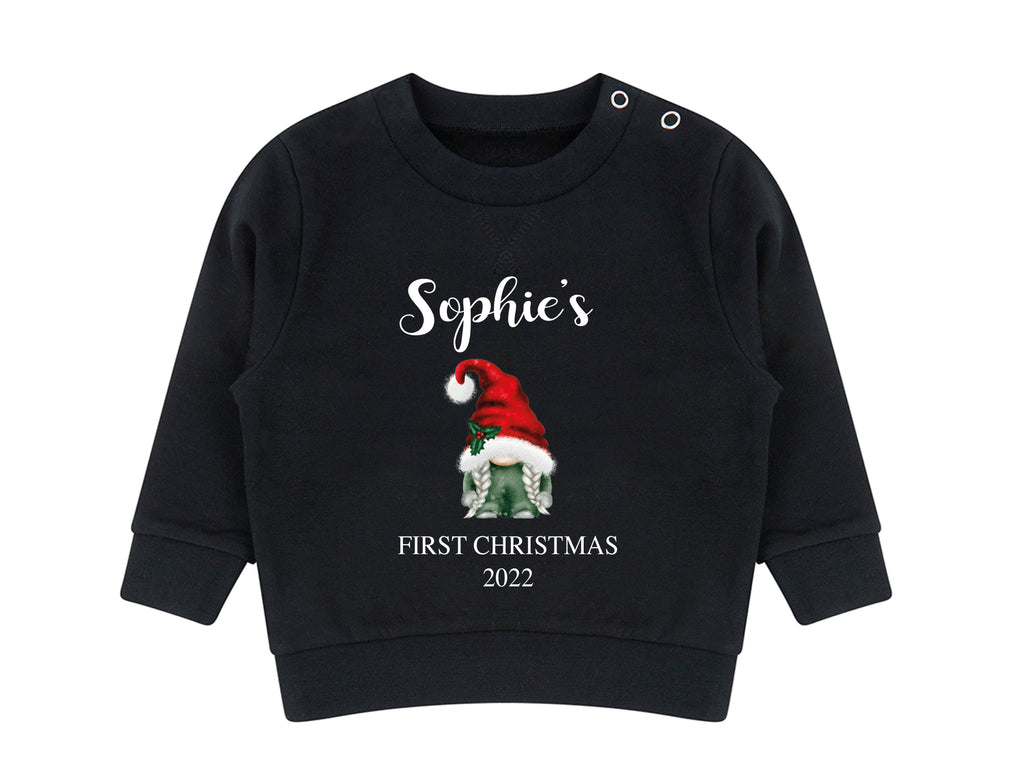 First Christmas Jumper with Gnome Design