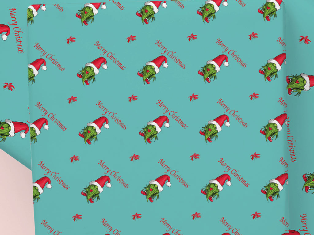 Green Gnome Christmas Wrapping Paper