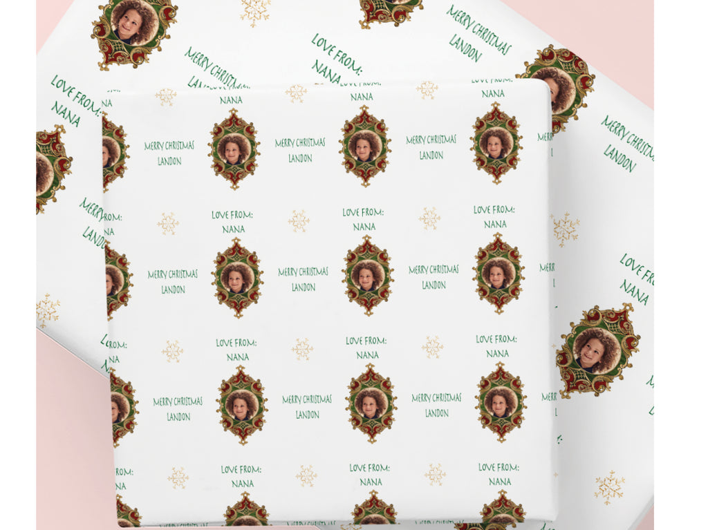 Personalised Picture Christmas Wrapping Paper