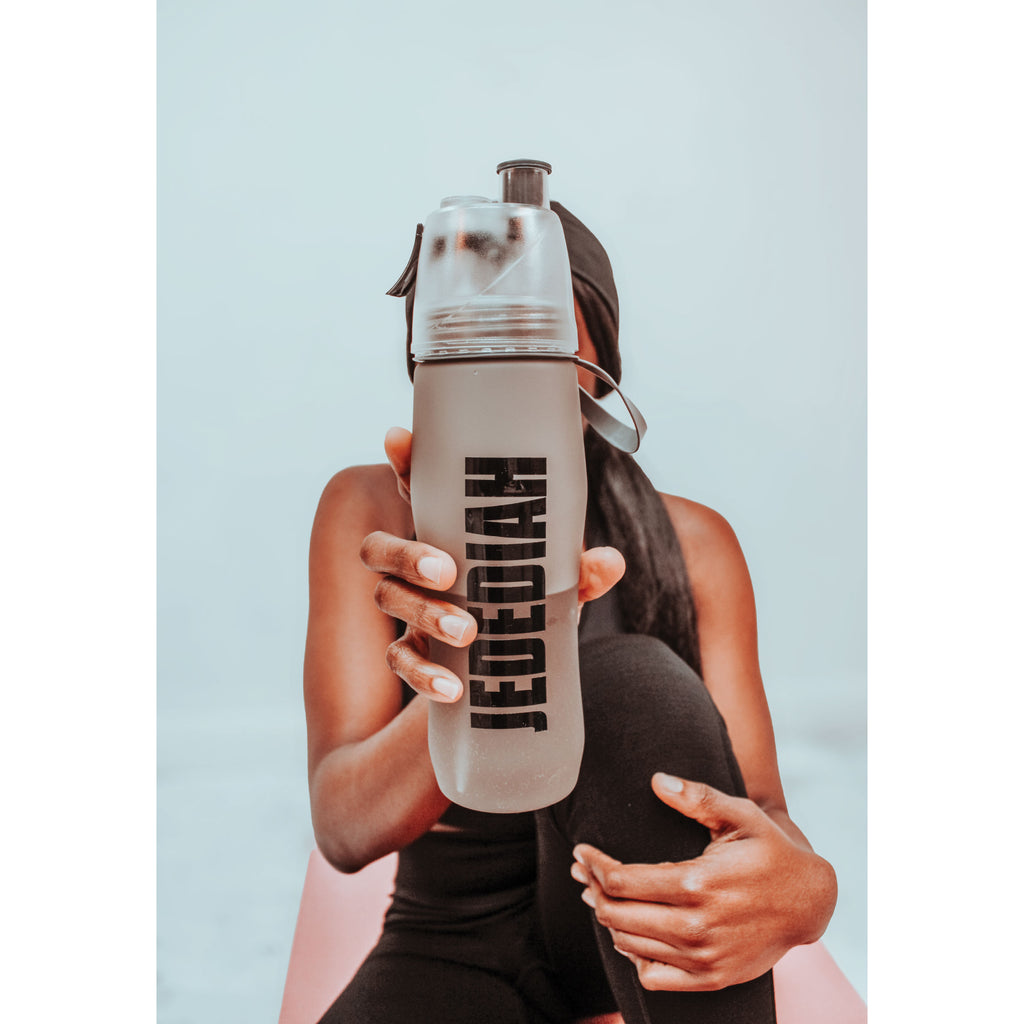 Personalised Sports water bottle with spray top function