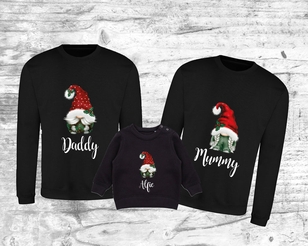 Personalised gnome design jumper with name