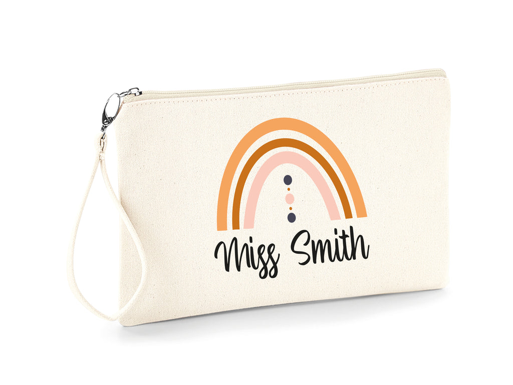 Personalised Natural Rainbow design Pencil case