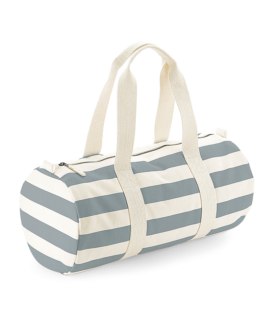 Personalised nautical grey overnight weekender bag